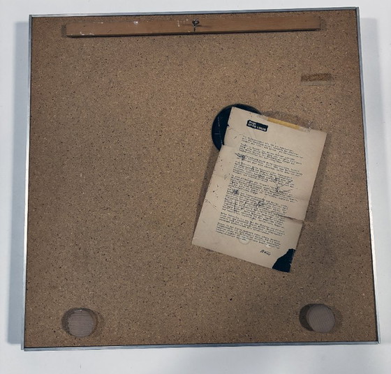 Image 1 of Horloge Murale XL • Otto Louis • Métal/Pierre/Bois • 50 cm x 50 cm • 1975 