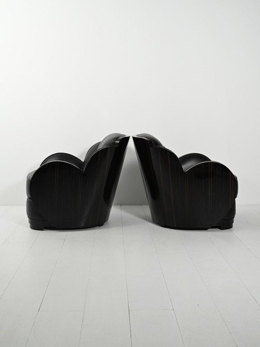 Coppia di poltrone in stile Art Déco scandinavo