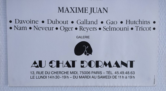 Image 1 of Manifesto della mostra "Il gatto bianco e nero", Parigi 1988