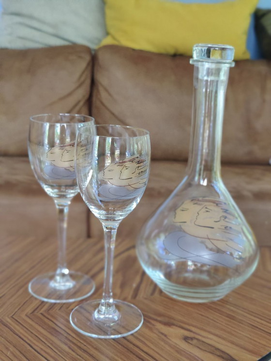 Set di 3 caraffe in vetro vintage Luminarc France anni '70. – Bicchieri e caraffe, Glass (photo 9 of 11)