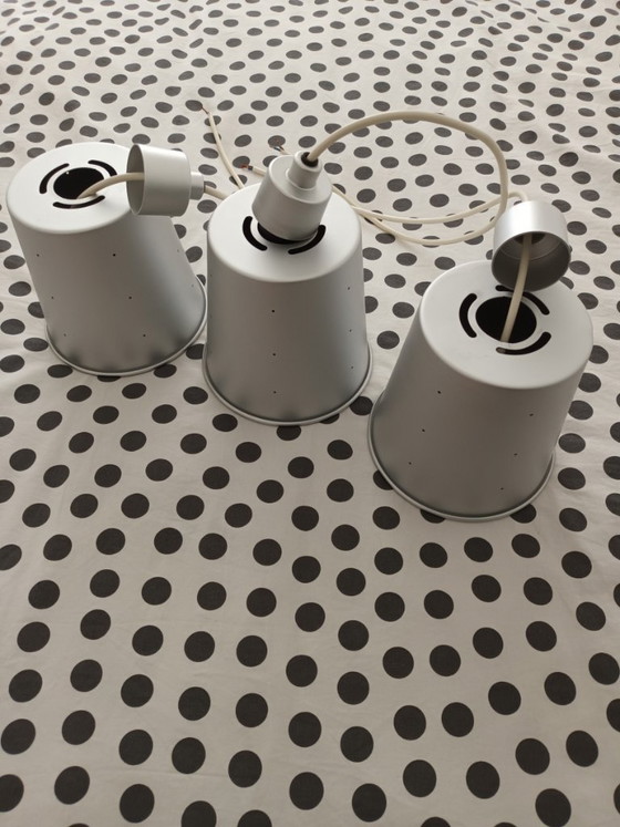 Ikea hanglampen, set van drie, zilver, Aluminium, Modern (foto 4 van 5)