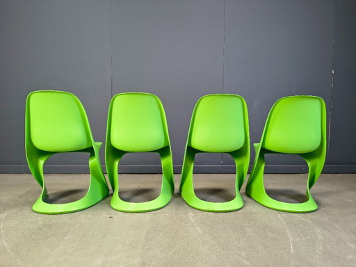 Set van 4 Casalino eetkamerstoelen van Alexander Begge voor Casala, jaren 70.