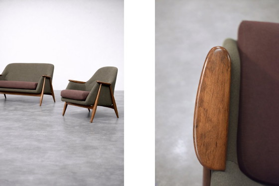 Image 1 of Vintage Mid-Century Modern Pallas Living Room Set by Svante Skogh for Asko, Finland, Set of 2, 1950s