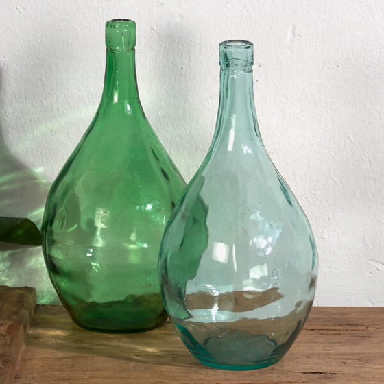 Antique glass vases (c.1920). Set of 2 pieces #49 (photo 5 of 10)