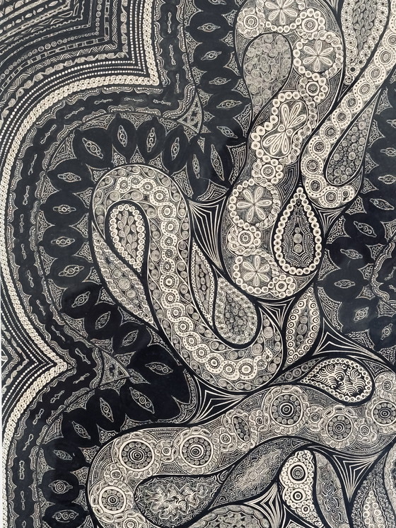 Image 1 of Nicole Vaysse 1970 circa - Art Brut - Inchiostro di china - incorniciato