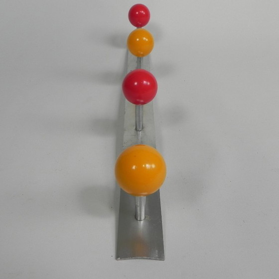 Image 1 of Wall coat rack with colored bulbs, 1950s