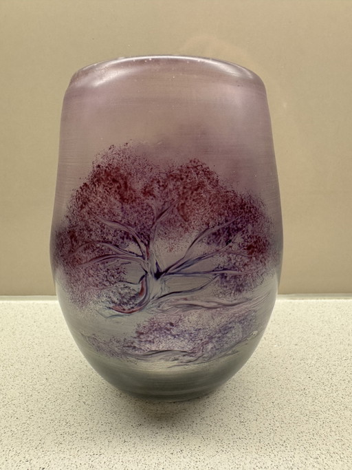Vaso in vetro Hans Jürgen Richartz Studio – Collezione d'arte Richartz – anni '80