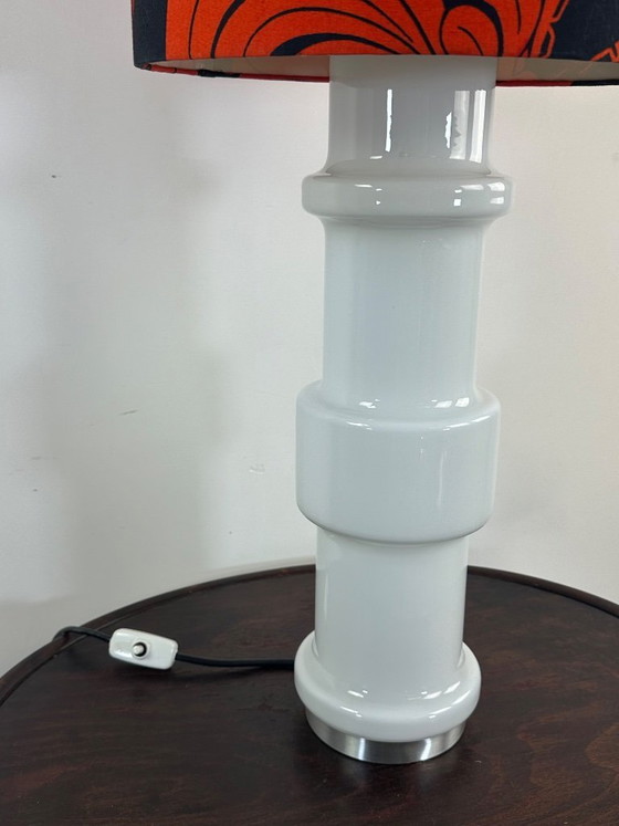 Image 1 of Vintage lamp van wit opaal Murano glas, Doria, Italië, 1970