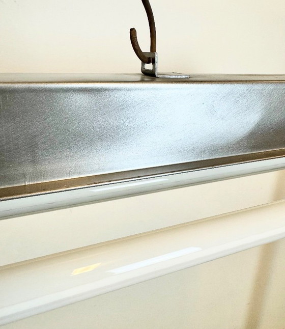 Image 1 of Industrial Polished  Hanging Tube Light, 1970s