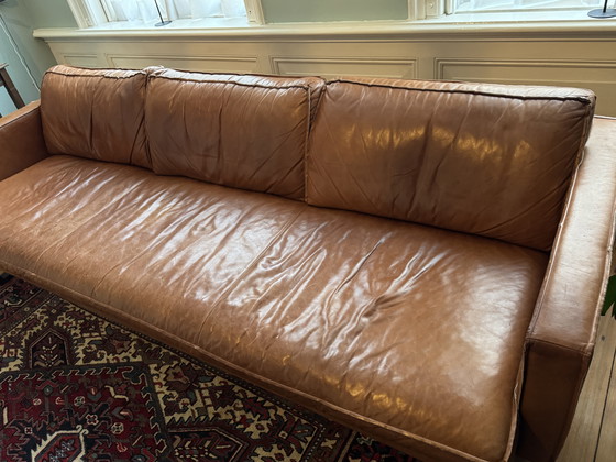 Image 1 of Wunderschönes, robustes cognacfarbenes 3-4-Sitzer-Ledersofa