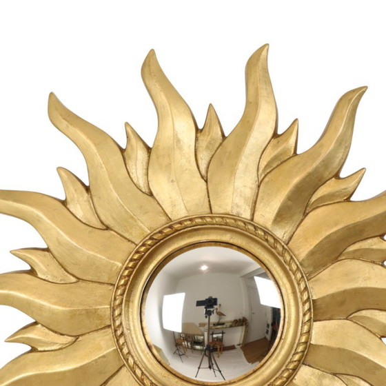Specchio Vintage Dorato Sunburst Convesso 54cm – Glass, Plastic (photo 3 of 19)