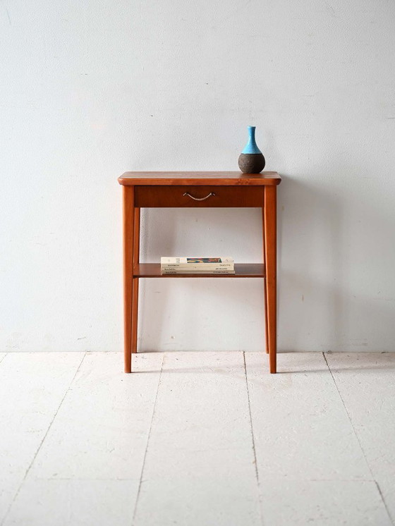Image 1 of Comodino scandinavo in teak e mogano degli anni '50