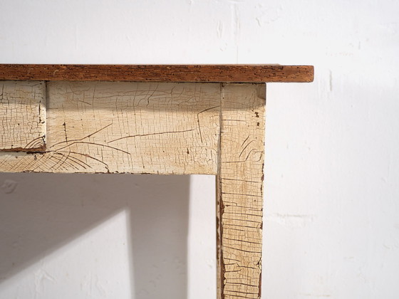 Tavolo in legno massello bianco antico (c.1920) #8, Tavoli da pranzo, Metallo, Rustic (foto 18 di 24)