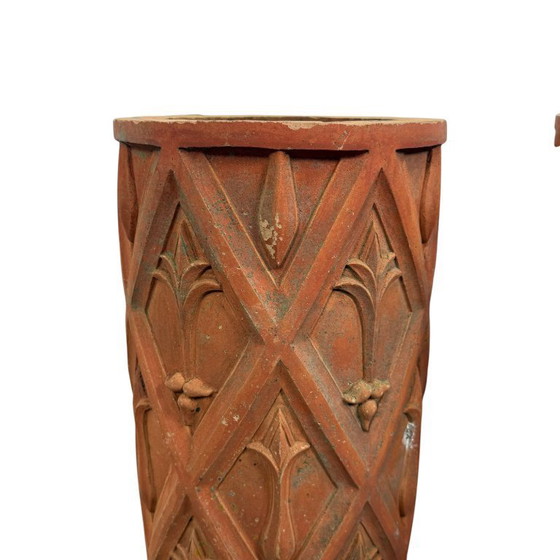 Image 1 of Set antiker französischer Terrakotta-Kaminblumentöpfe