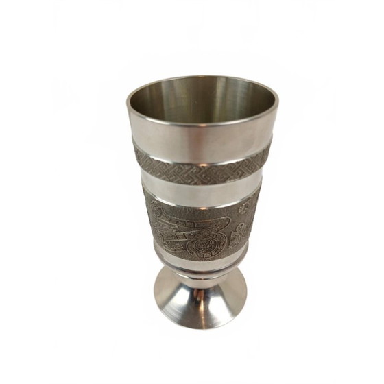 Image 1 of Beautiful Irish Pewter Goblet - Mullingar Pewter (Book of Kells)