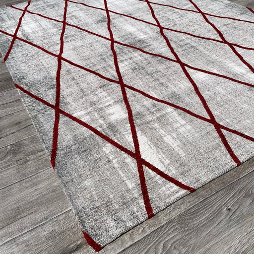 Brinker Carpets Retro Collection Cross Silver/Red 170x230cm