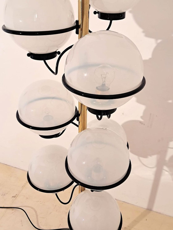 Image 1 of Gino Sarfatti-style floor lamp with 9 lights.