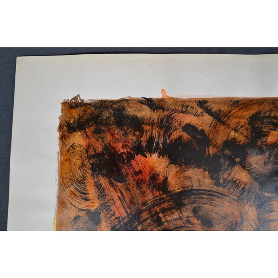 Jean Poulet “The Dead City” Óleo de los años 90, firmado y titulado – Pinturas y dibujos, Paper, Abstract (photo 11 of 12)