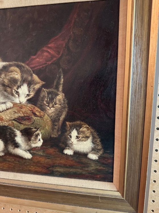 Image 1 of Mother Cat With Three Kittens/Cornelis Raaphorst
