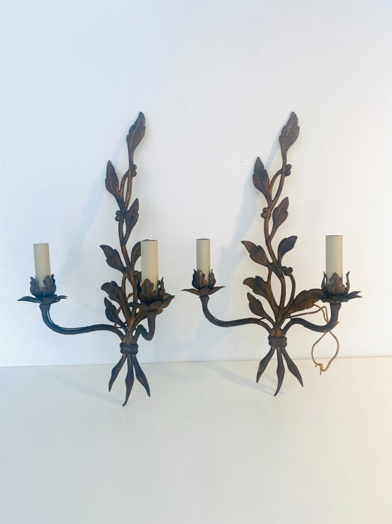 Maison Baguès Paris - Pair of Vintage Design Wall Lights 1960 – Bronze, Metal (photo 7 of 9)