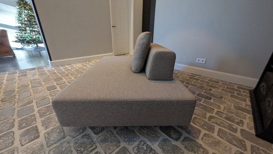 Image 1 of Stoffen Bank Grijs - 1,5 Zits, Loveseat - incl. extra stof