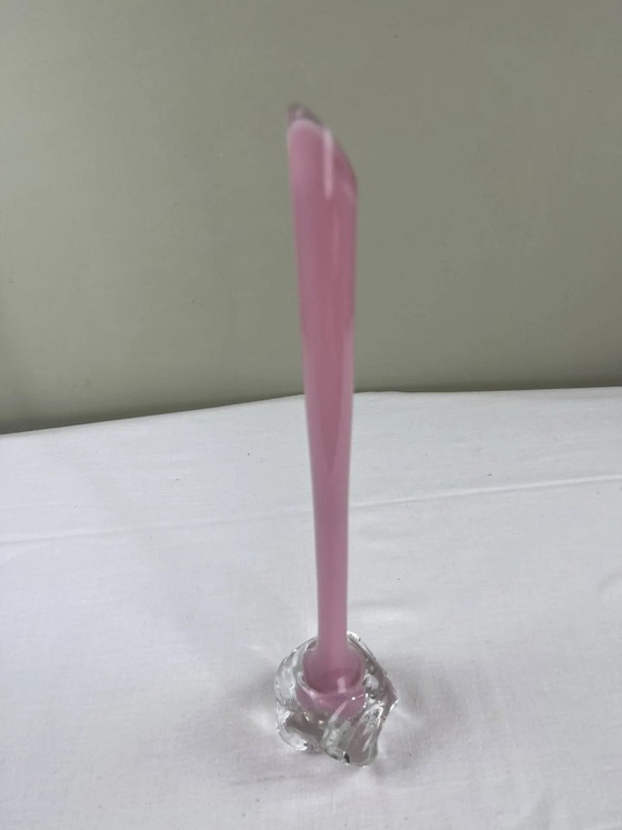 Sculptural glass soliflore in pink – Vases, Crystal, Design (photo 6 of 8)