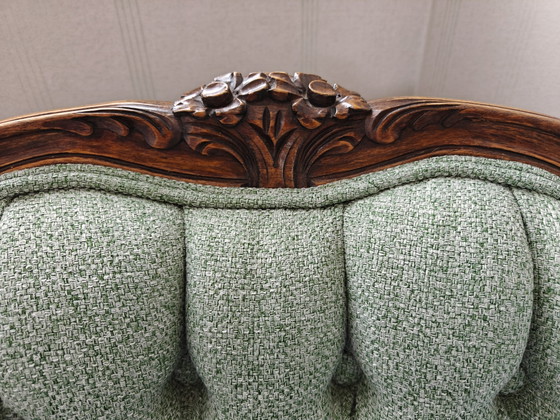 Image 1 of Fauteuil Louis XV capitonné