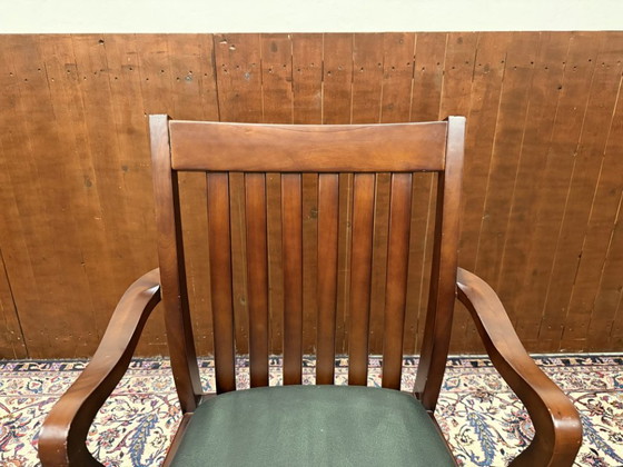 Englischer Klassischer Bürostuhl – Bürostühle, Leather, Wood (photo 4 of 7)