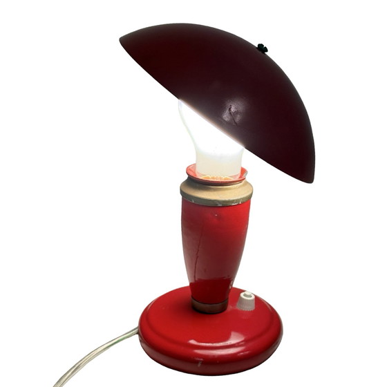 Image 1 of Diseño pop art/espacial - Lámpara de hongo con pantalla fija - Roja - década de 1960 - Unión Soviética