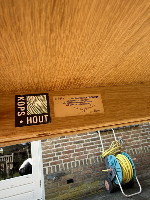 Solid oak dining table