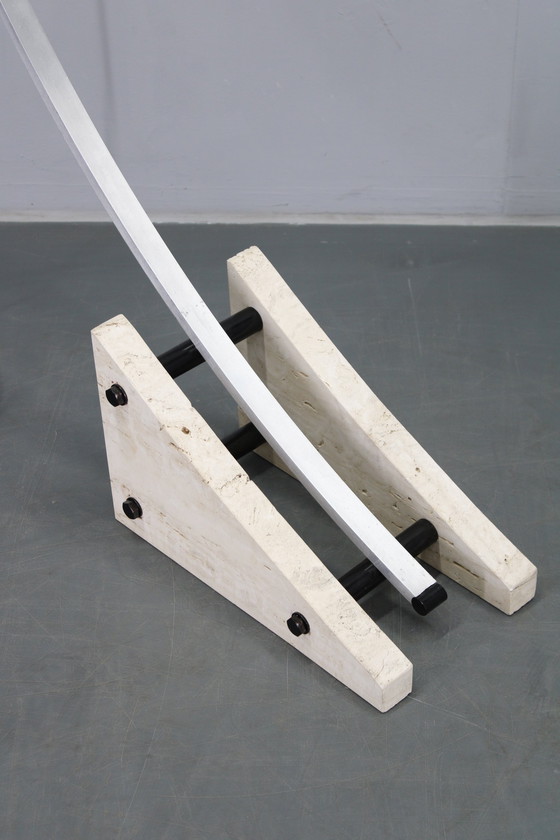 Image 1 of 1970er Harvey Guzzini Bogenförmige verstellbare Stehleuchte, Italien