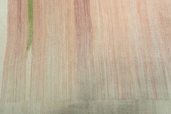 Image 1 of Handgewebter Designer Kelim Mazandaran – 322 x 221 cm | Moderne Kunst in Naturtönen