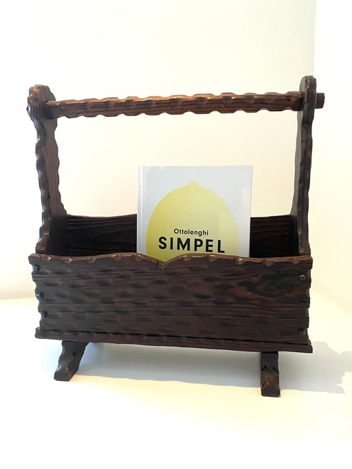 Zeitschriftenständer im spanischen Brutalismus-Stil aus Schmiedeeisen, Vintage 1960er Jahre