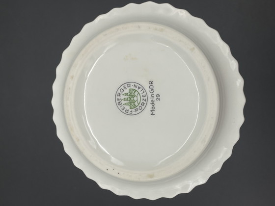 Freiberger Porzellan Stem Vase Made in GDR White Gold – 21.5 cm – Porcelain (photo 4 of 5)