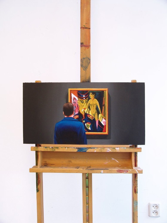 Image 1 of Autoportrait en soldat - Autoportrait avec autoportrait d'Ernst Ludwig Kirchner