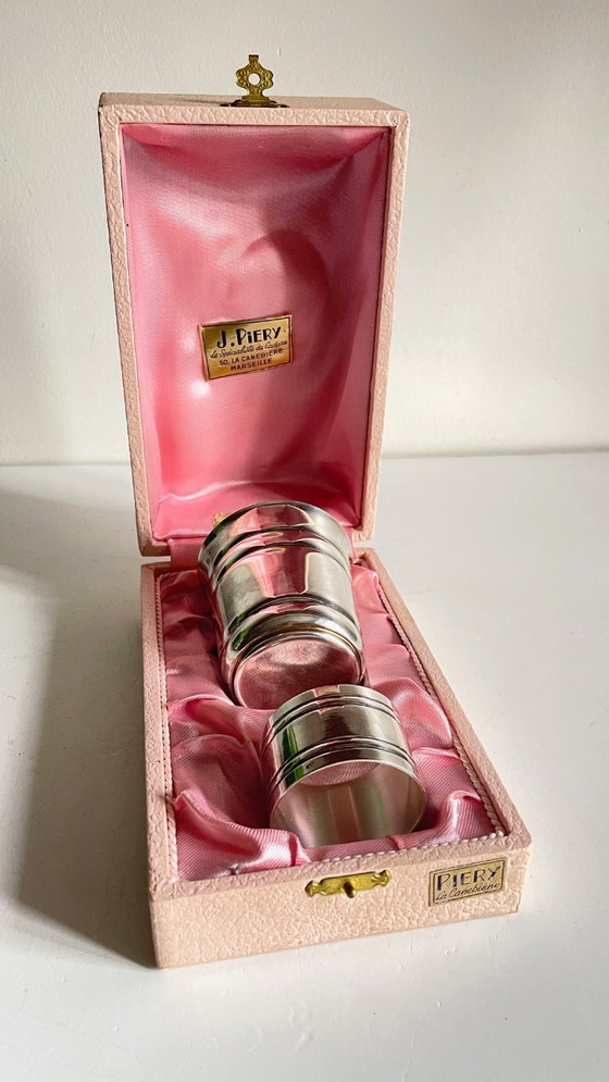 Image 1 of Silver-plated glass and napkin ring by UDNER