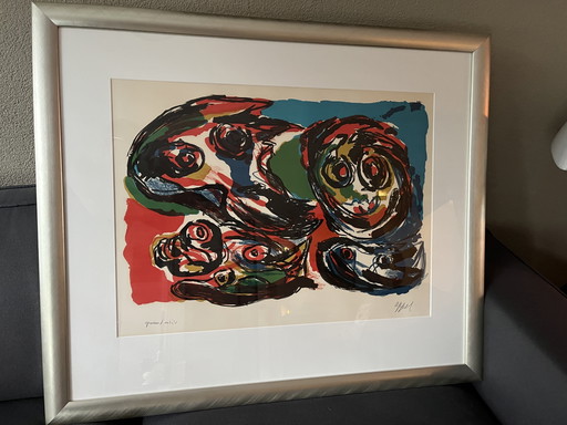 Karel Appel sérigraphie Four Heads