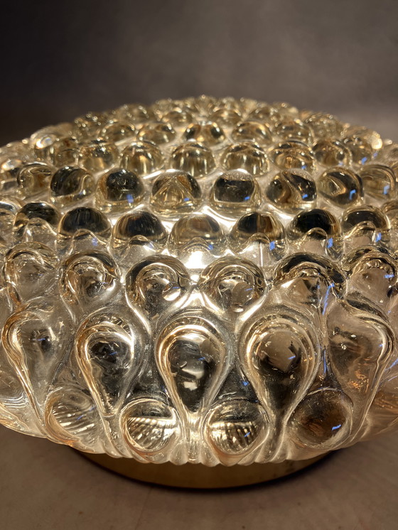 Image 1 of Plafonnier ou lampe à bulles en verre vintage 1960s