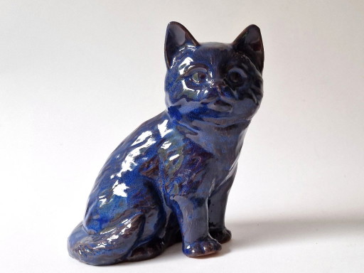 Revi Milo Denmark - Blue Ceramic Cat - Marked – beeldhouwkunst