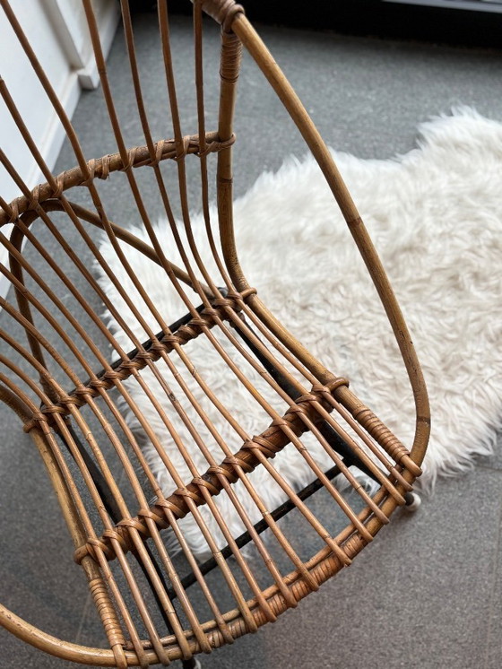 Image 1 of Vintage rattan/bamboo bucket chair armchair