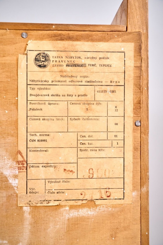 Image 1 of Armadio vintage Tatra, anni '60, Cecoslovacchia