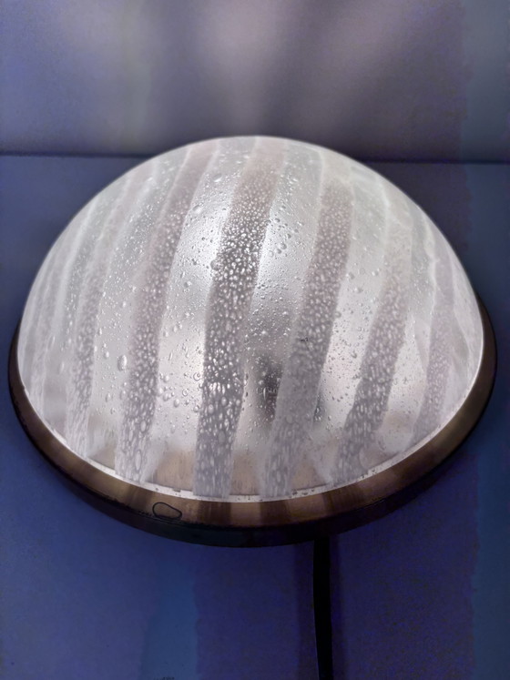 Plafonnier vintage en laiton Peill & Putzler « Zèbre » – Style années 70 – Glass (photo 6 of 10)