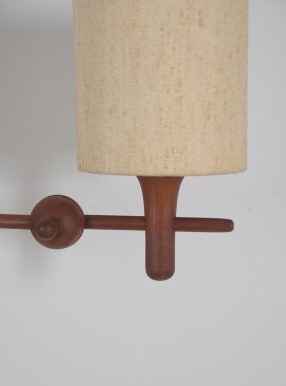 Danish Wall light in teak with hinges, 1960s – Wood, Iron (photo 7 of 7)