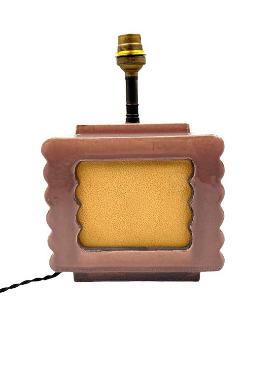 Image 1 of Art deco Keramik-Tischlampe, Andre Fau Boulogne Frankreich um 1940