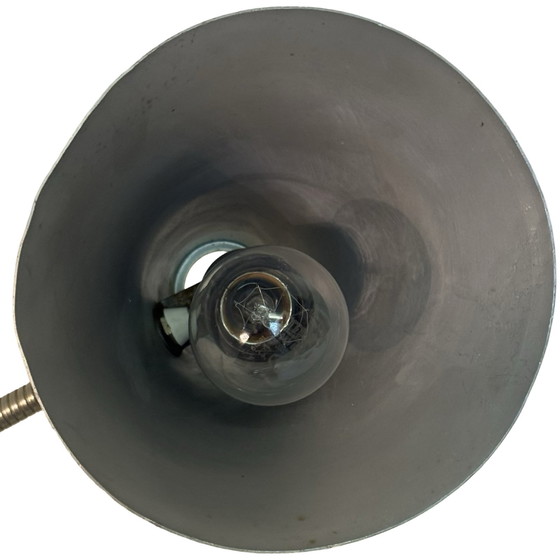 Image 1 of Vintage - Desk lamp - Black base, gooseneck and blue / grey shade - ca. 1970