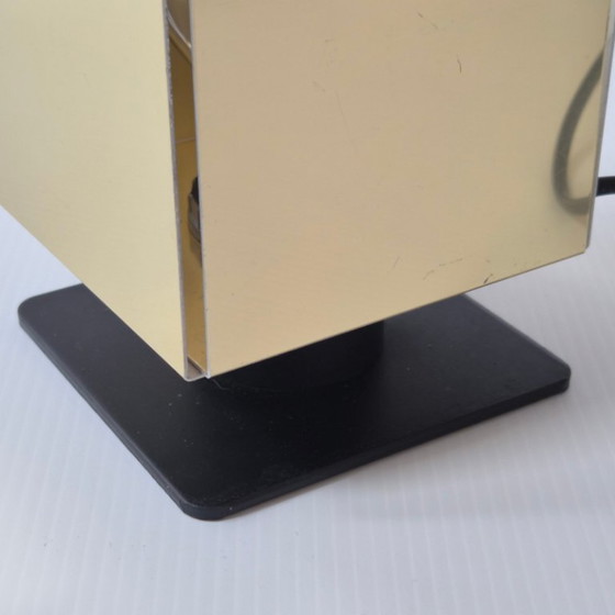 Image 1 of Vintage tafellamp uit de jaren 60 van verguld metaal, jaren 60 Space Age, jaren 60