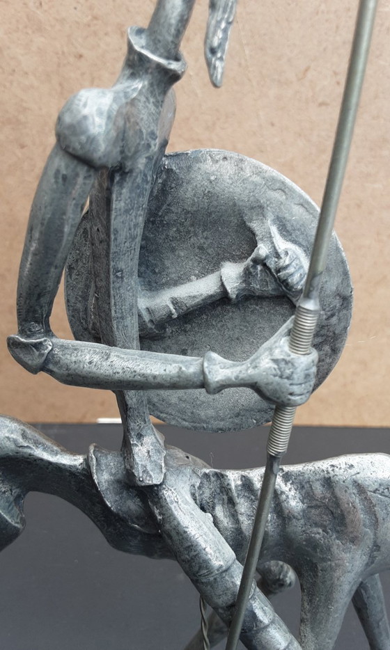 Image 1 of Sculpture Michel Laude, Don Quichotte en étain, 1970, Artebouc