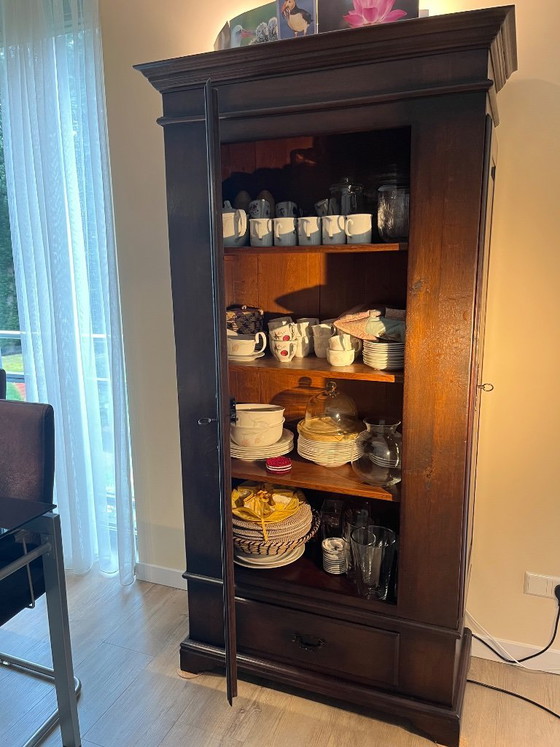 Image 1 of Eikenhouten wandkast van Almondehoeve. 190cm hoog