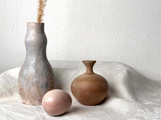 Image 1 of Set di ceramiche Wabi Sabi – ceramiche da studio vintage e candeliere | Stile d'interni Japandi