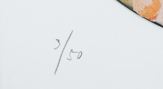 Image 1 of Oliver Jordan (1958) - Portrait de Ringo Starr - 2005 - Huile sur microsillon - 43 x 43 cm